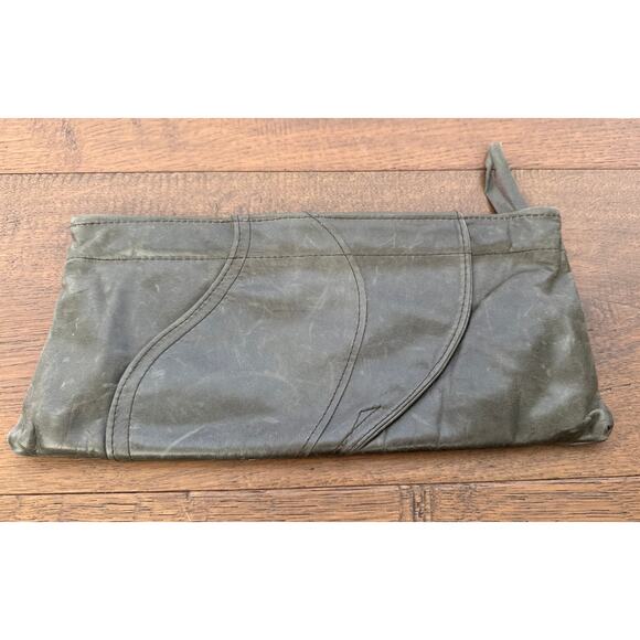 Ruese Handbags - Ruese Vintage Leather Gray Clutch Handbag Rectangular